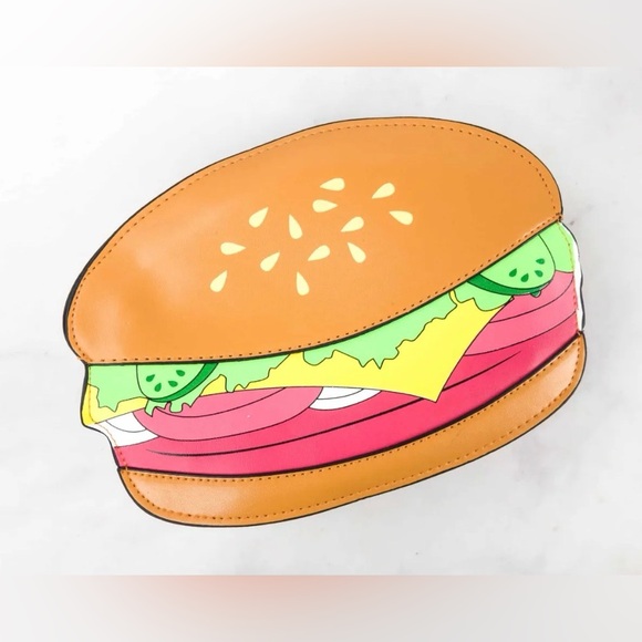 Quirky Crate NEW Hamburger Crossbody Bag - BOUTIQUE - Picture 2 of 4